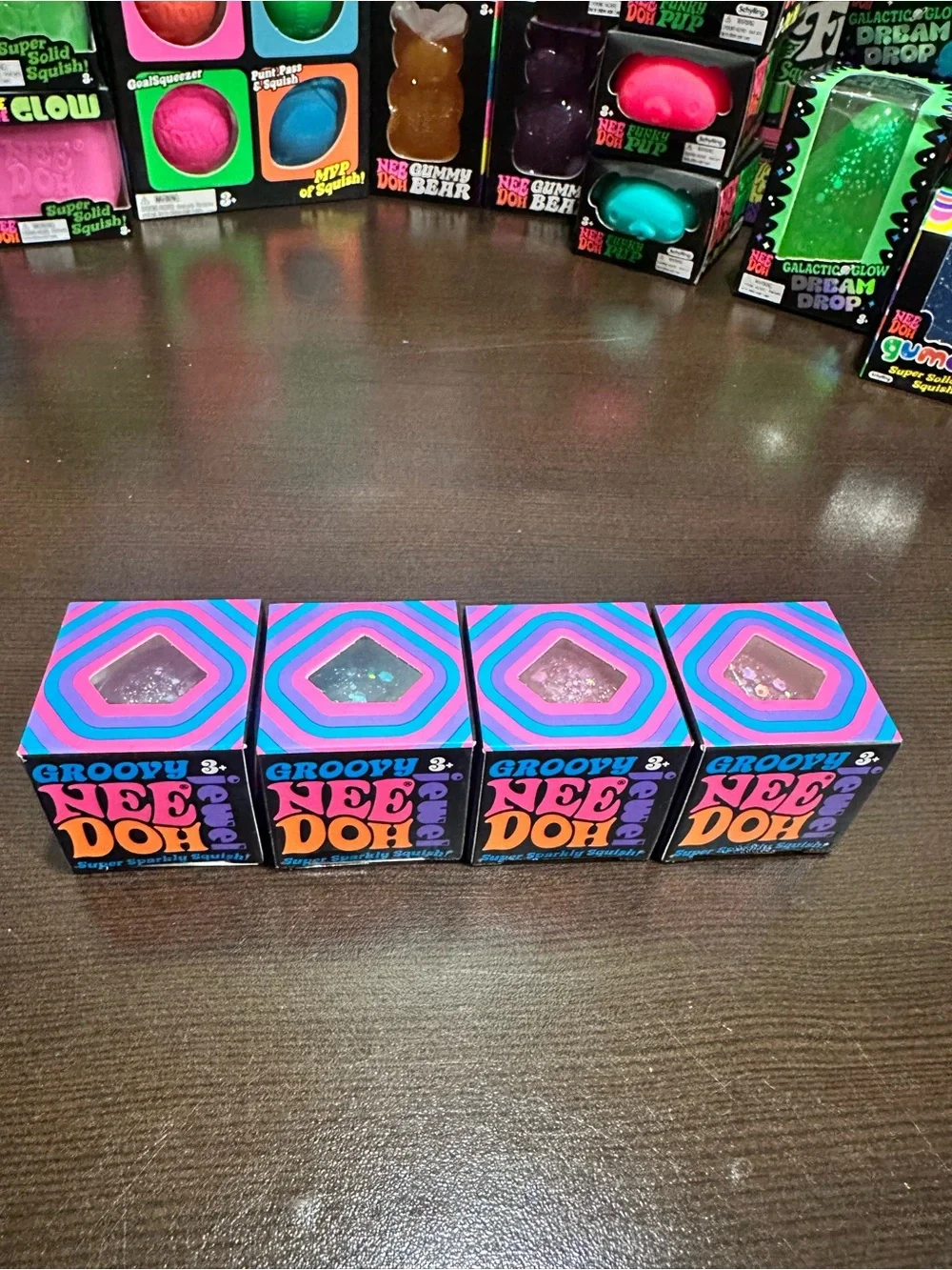 NEE DOH Cool Cube Fidget Toy - Assorted Bright Colors - pick one! Mini!